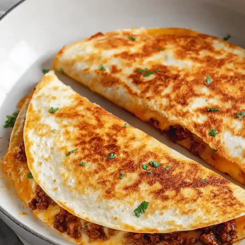 Cheesy Ground Beef Quesadillas
