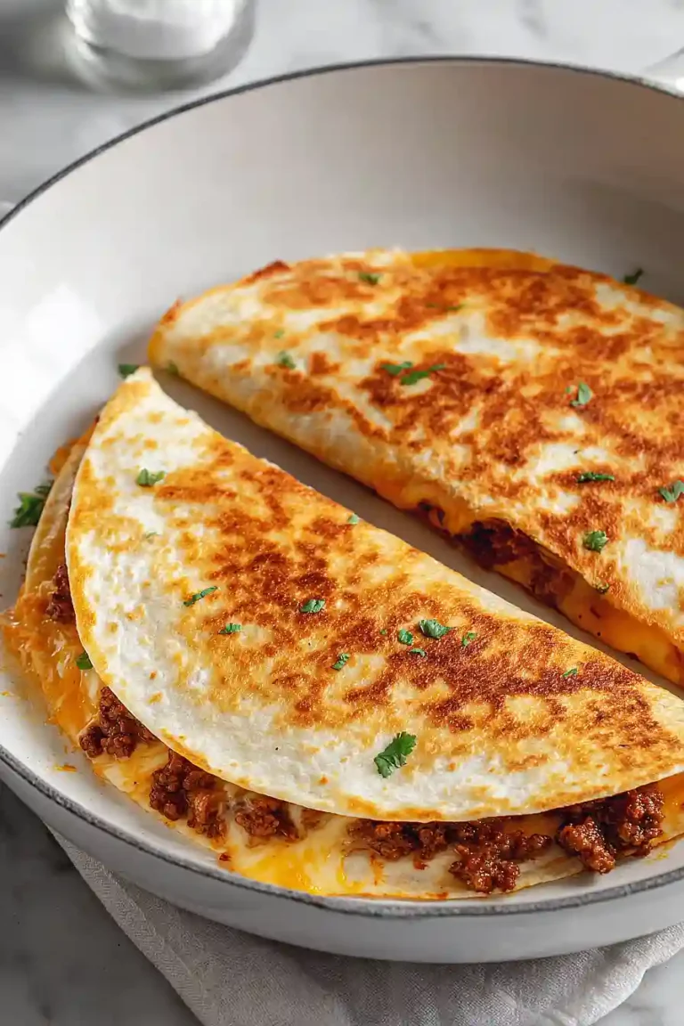 Cheesy Ground Beef Quesadillas