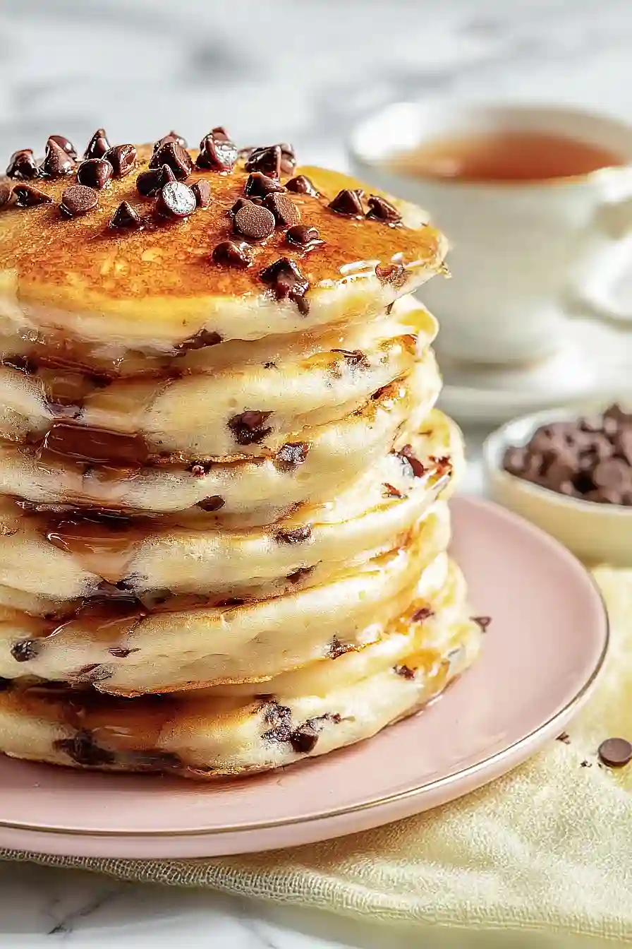 Chocolate Chip Cottage Cheese Pancakes