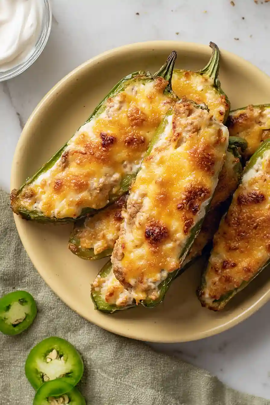 ground turkey stuffed jalapeno peppers