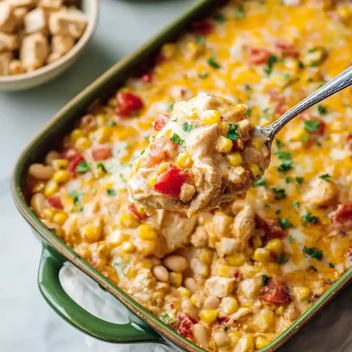 Slow Cooker White Chicken Chili Casserole