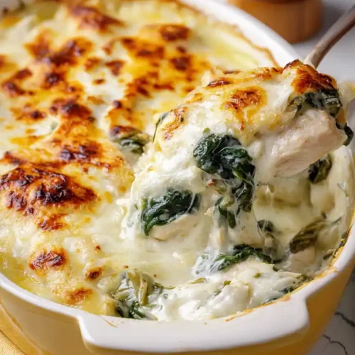Creamy Chicken and Spinach Casserole