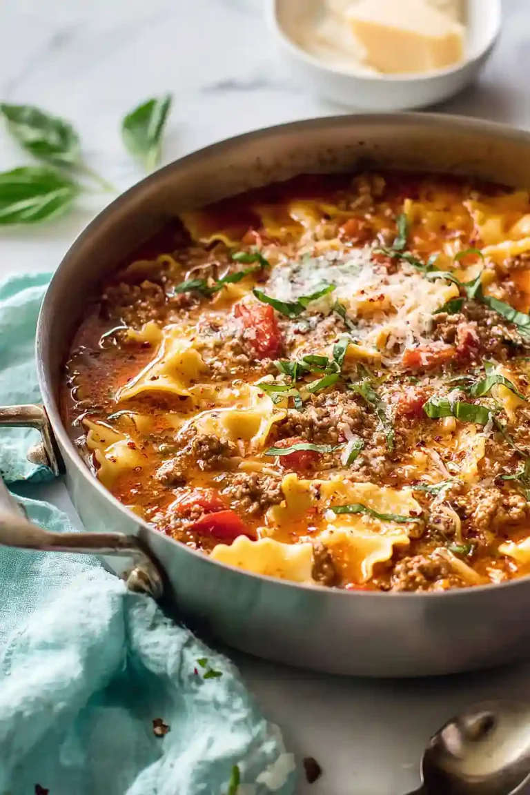 ground turkey lasagna soup