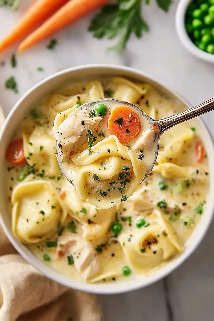 Creamy Chicken Tortellini Soup
