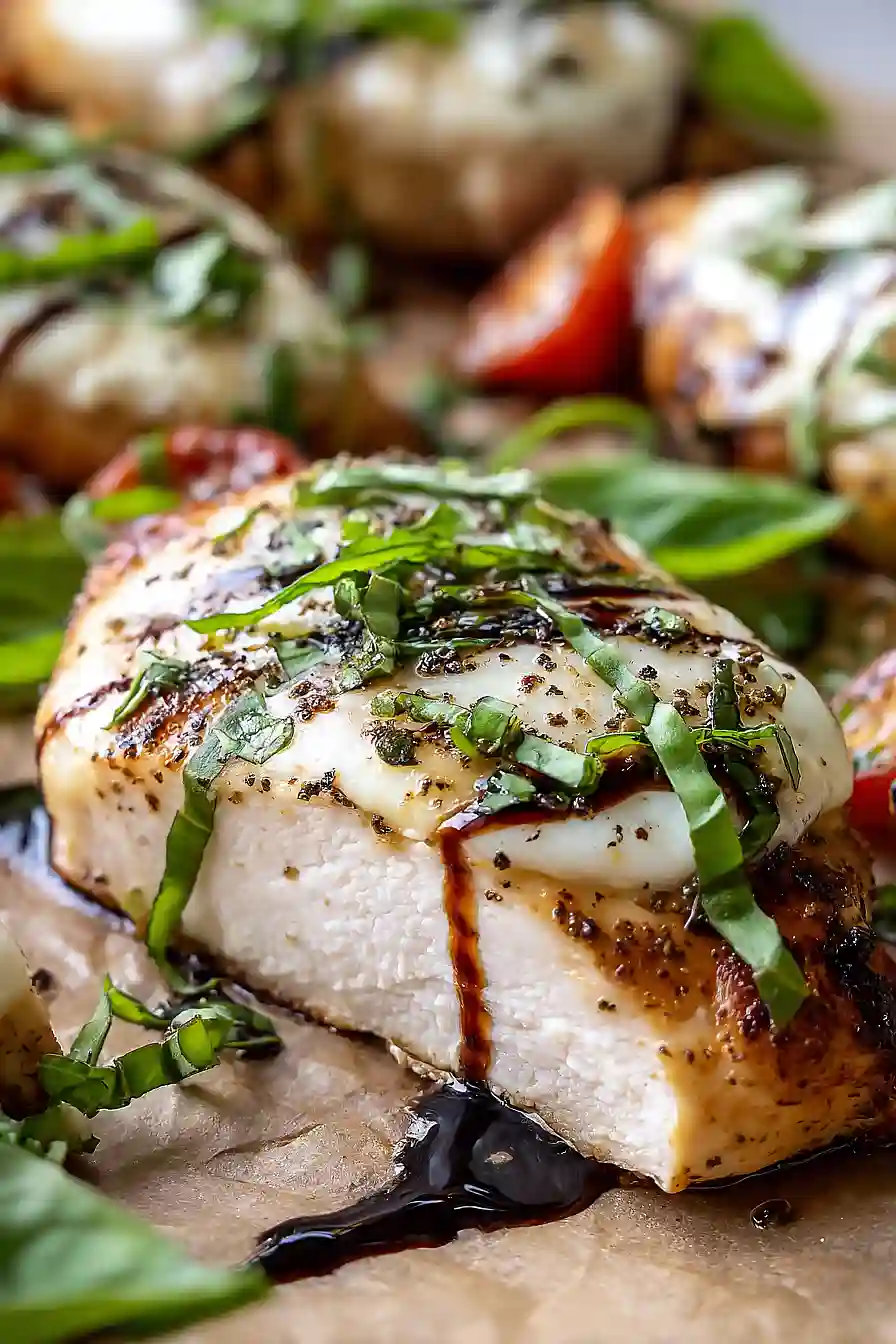 caprese chicken with asparagus