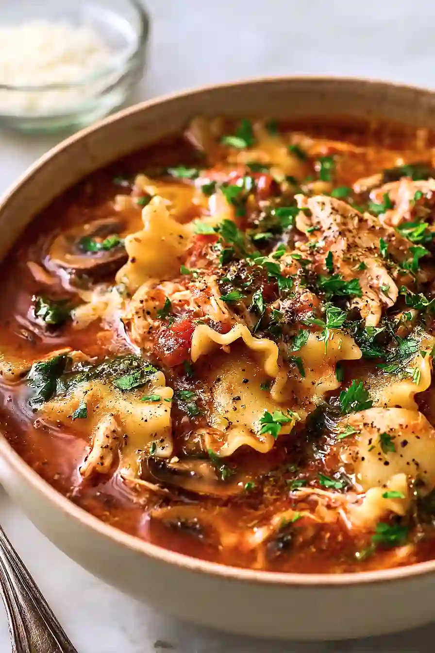 Chicken Lasagna Soup