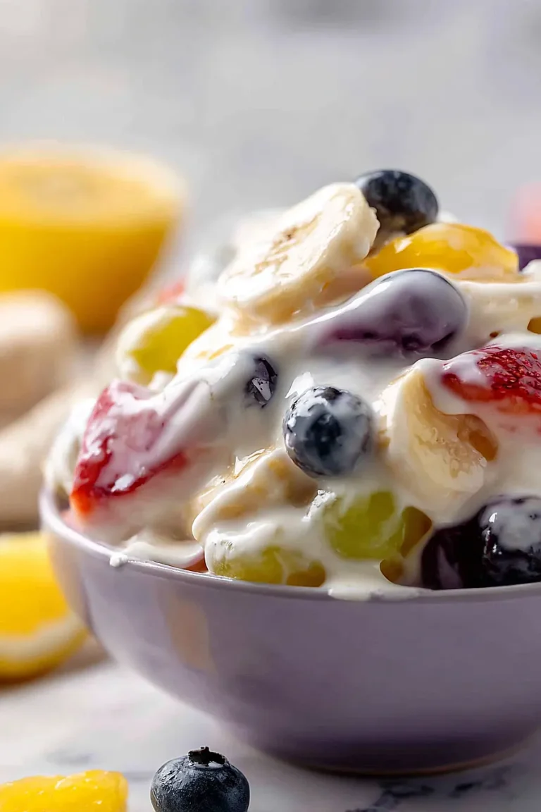 fruit salad with yogurt