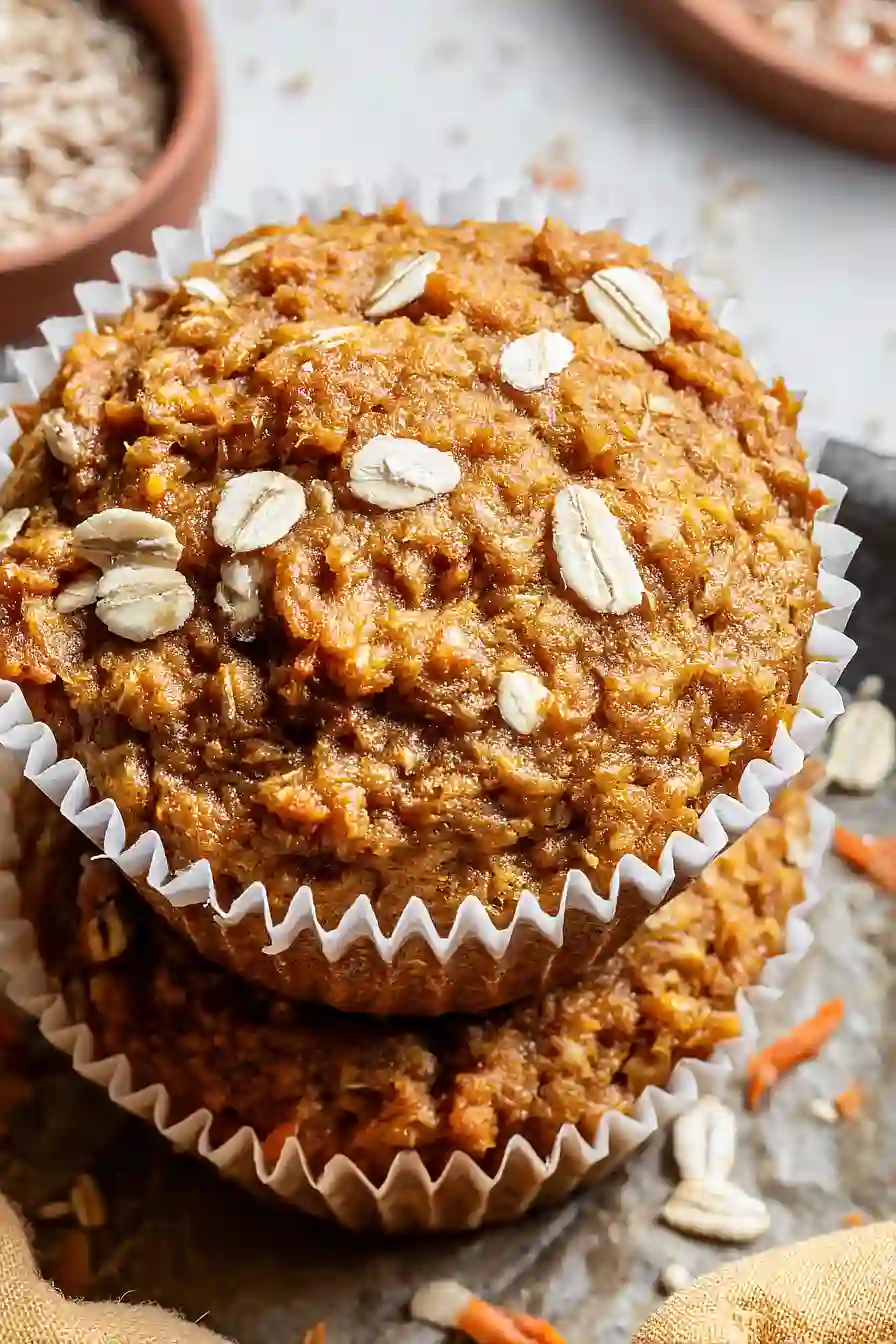 Blender Oatmeal Carrot Apple Muffins