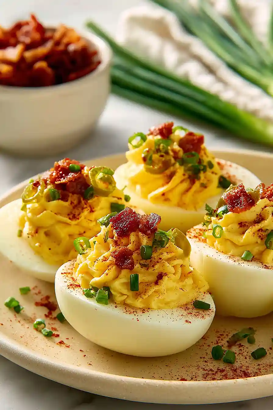 loaded deviled eggs