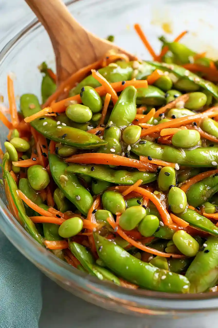 snap pea and edamame salad