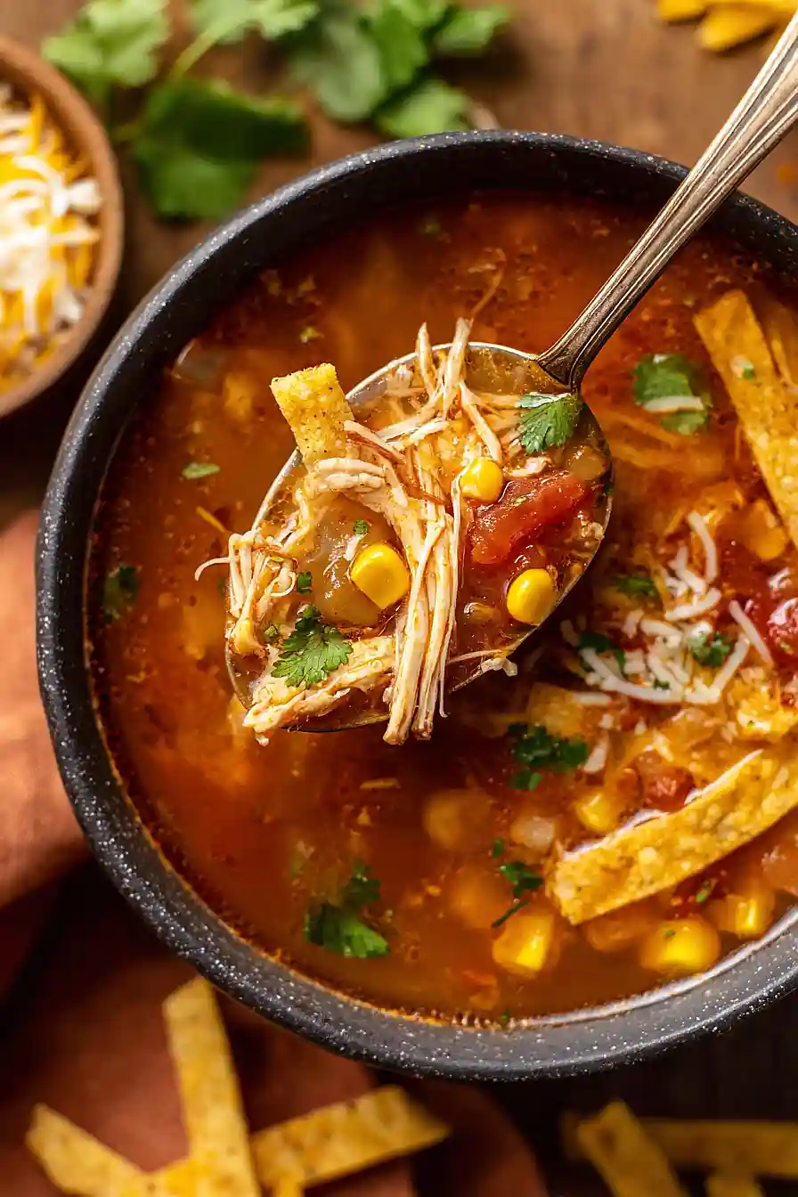 Crockpot Chicken Tortilla Soup
