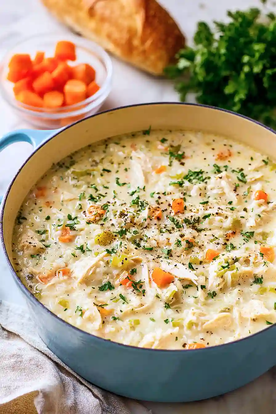 Crack Chicken Rice Soup