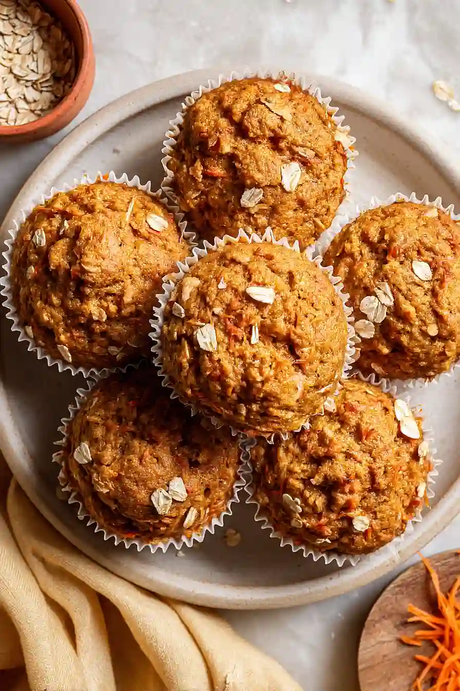 Blender Oatmeal Carrot Apple Muffins