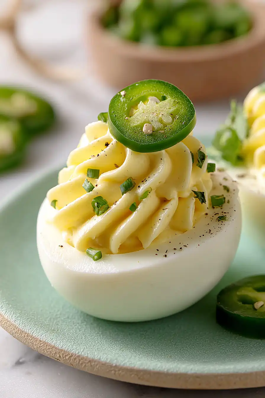 deviled eggs with jalapeno