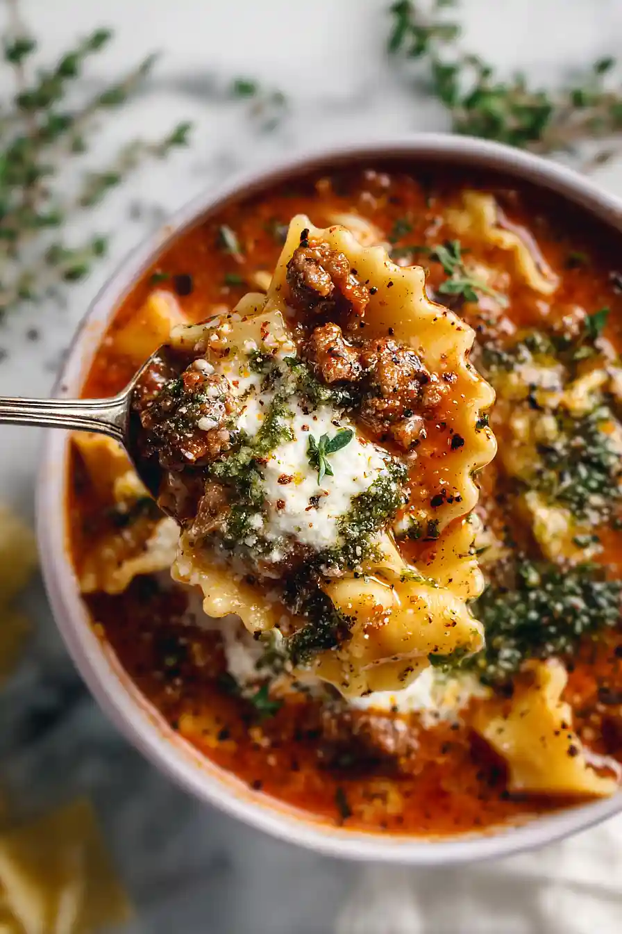 Spicy Lasagna Soup
