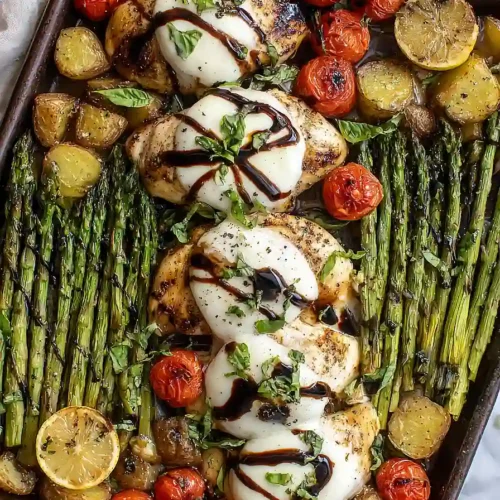 caprese chicken with asparagus