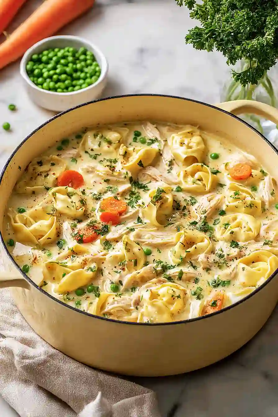 Creamy Chicken Tortellini Soup