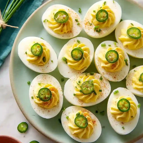 deviled eggs with jalapeno