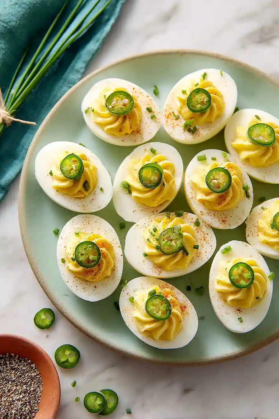 deviled eggs with jalapeno
