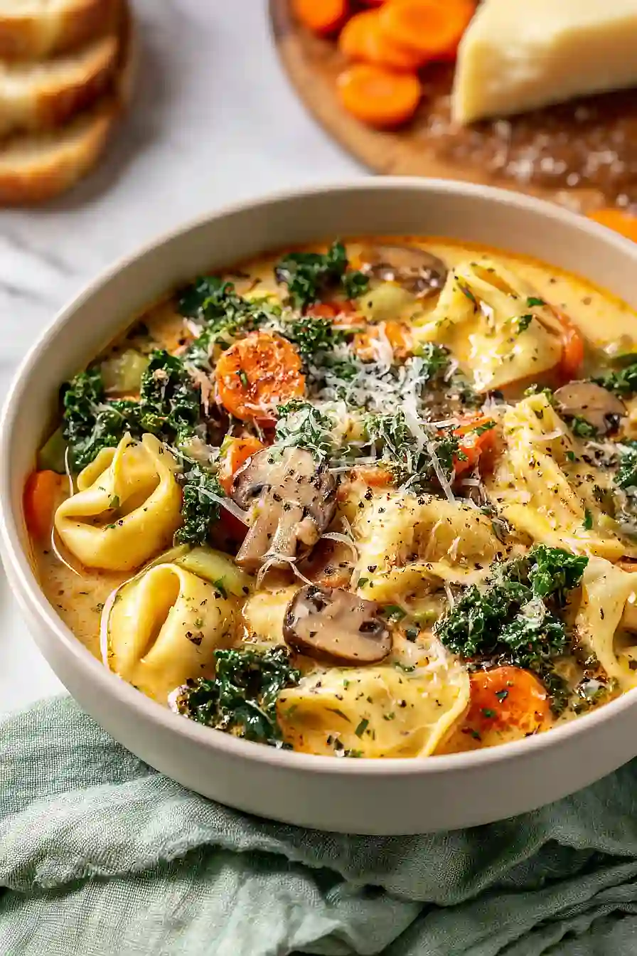 vegetarian tortellini soup