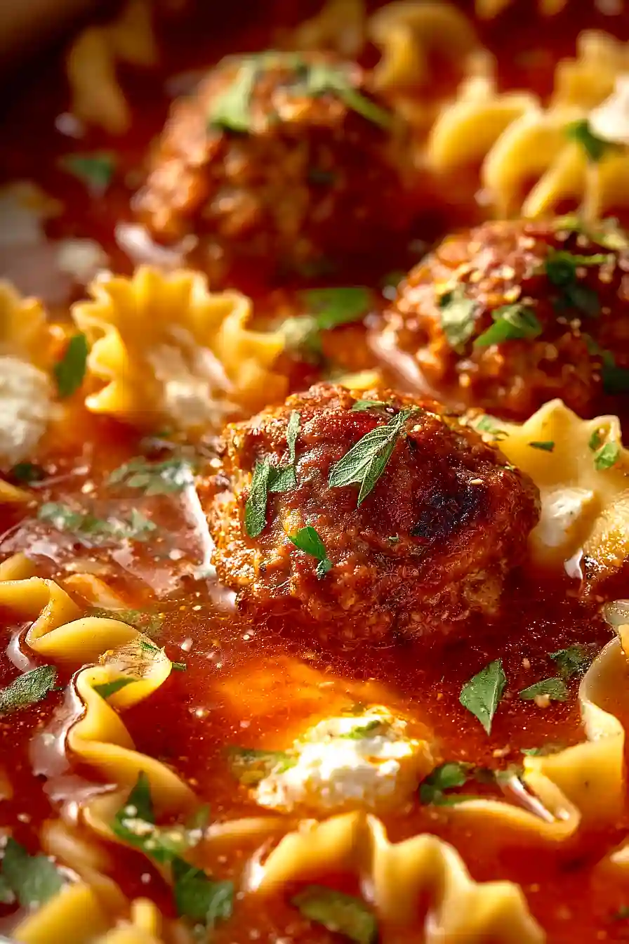 Meatball Lasagna Soup