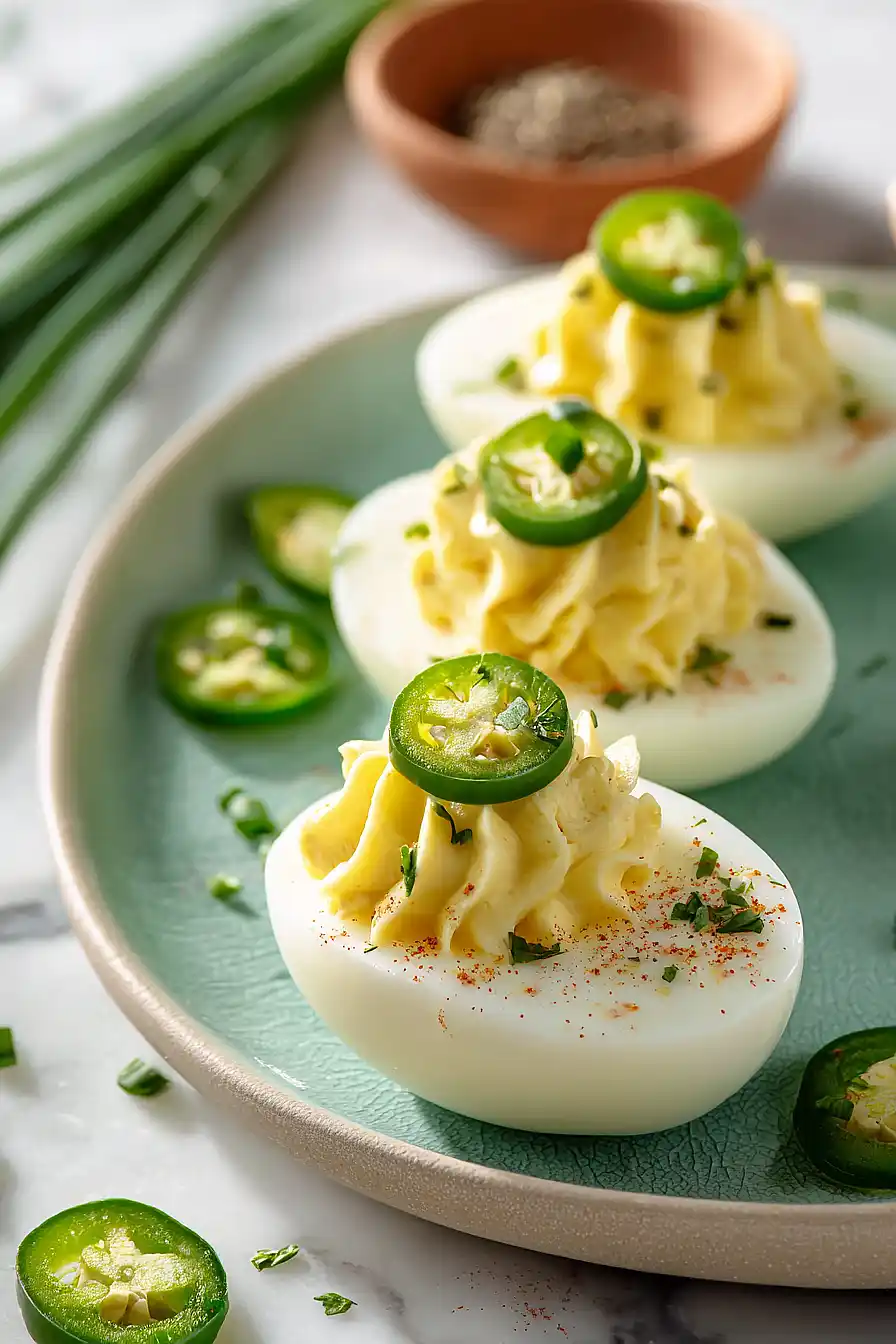 deviled eggs with jalapeno