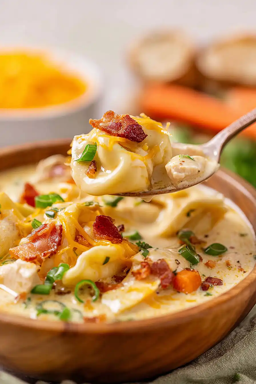 crack chicken tortellini soup
