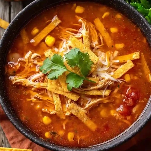 Crockpot Chicken Tortilla Soup