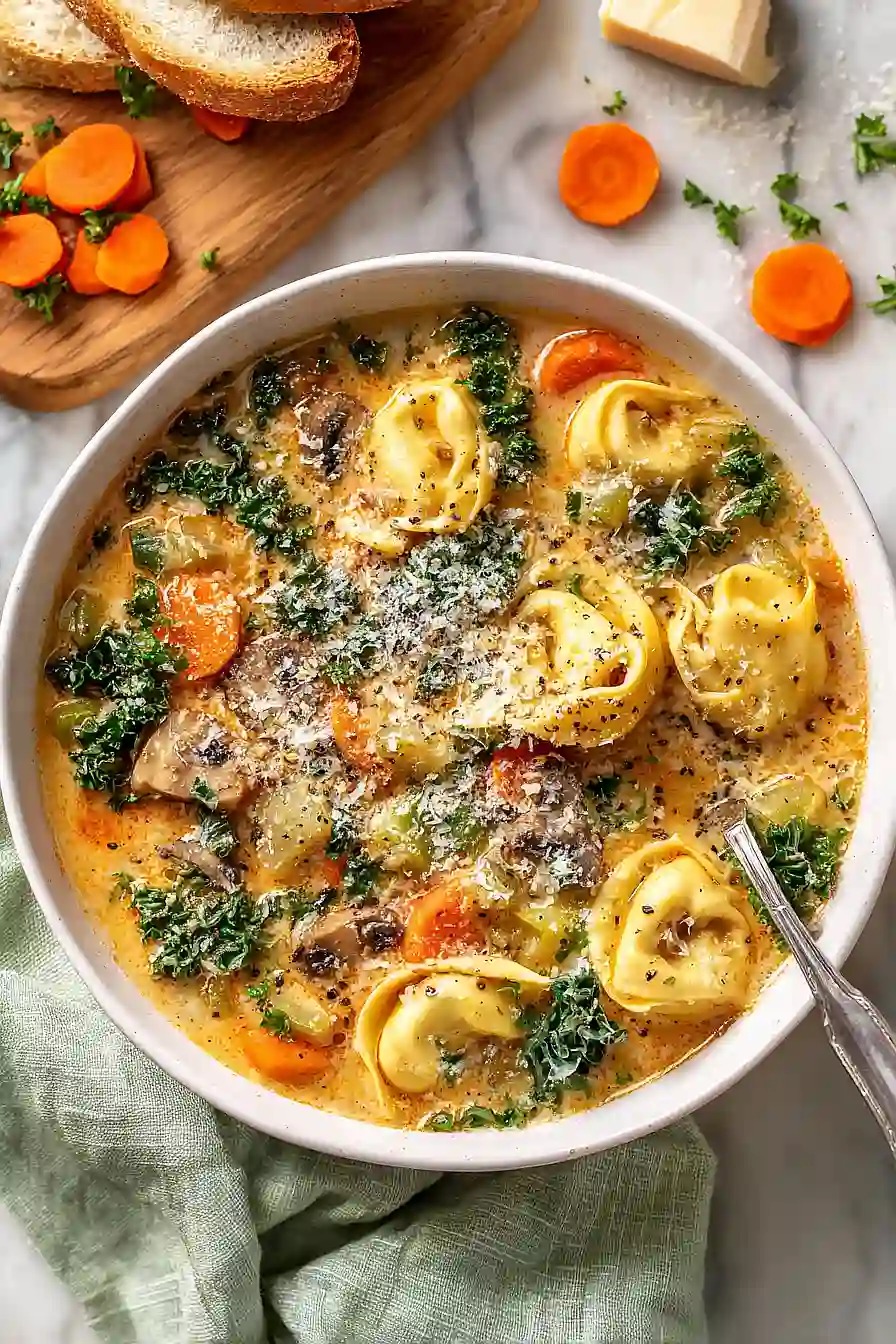 vegetarian tortellini soup