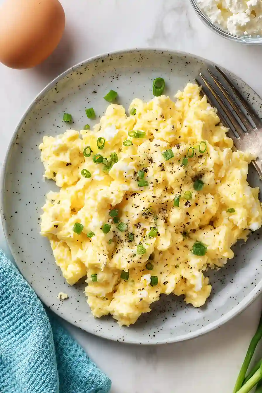High-Protein Scrambled Eggs with Cottage Cheese