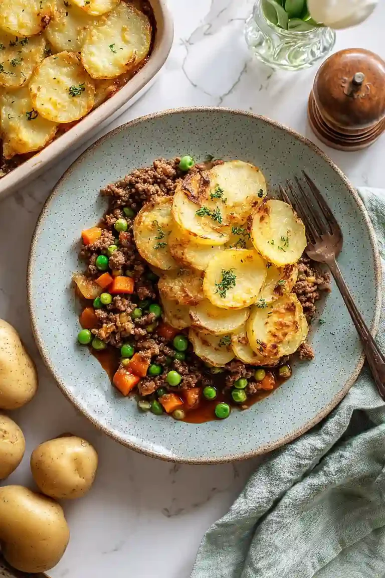 crispy potato topped pie