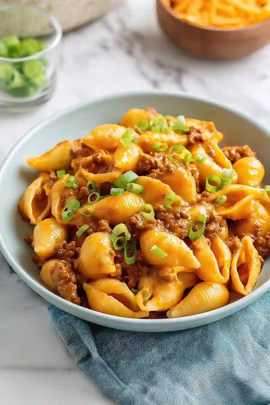 One-Pot Cheeseburger Pasta