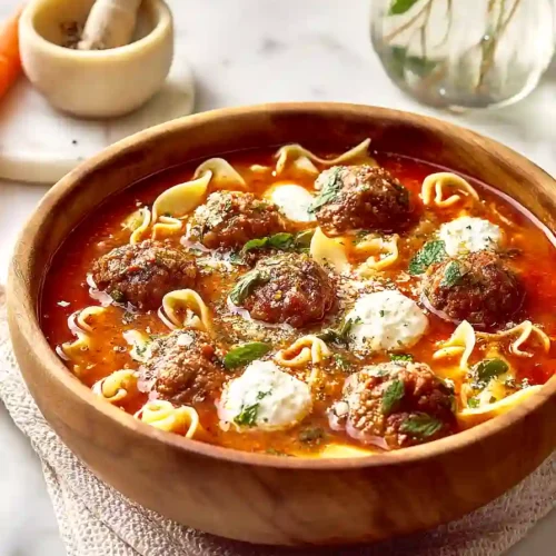 Meatball Lasagna Soup