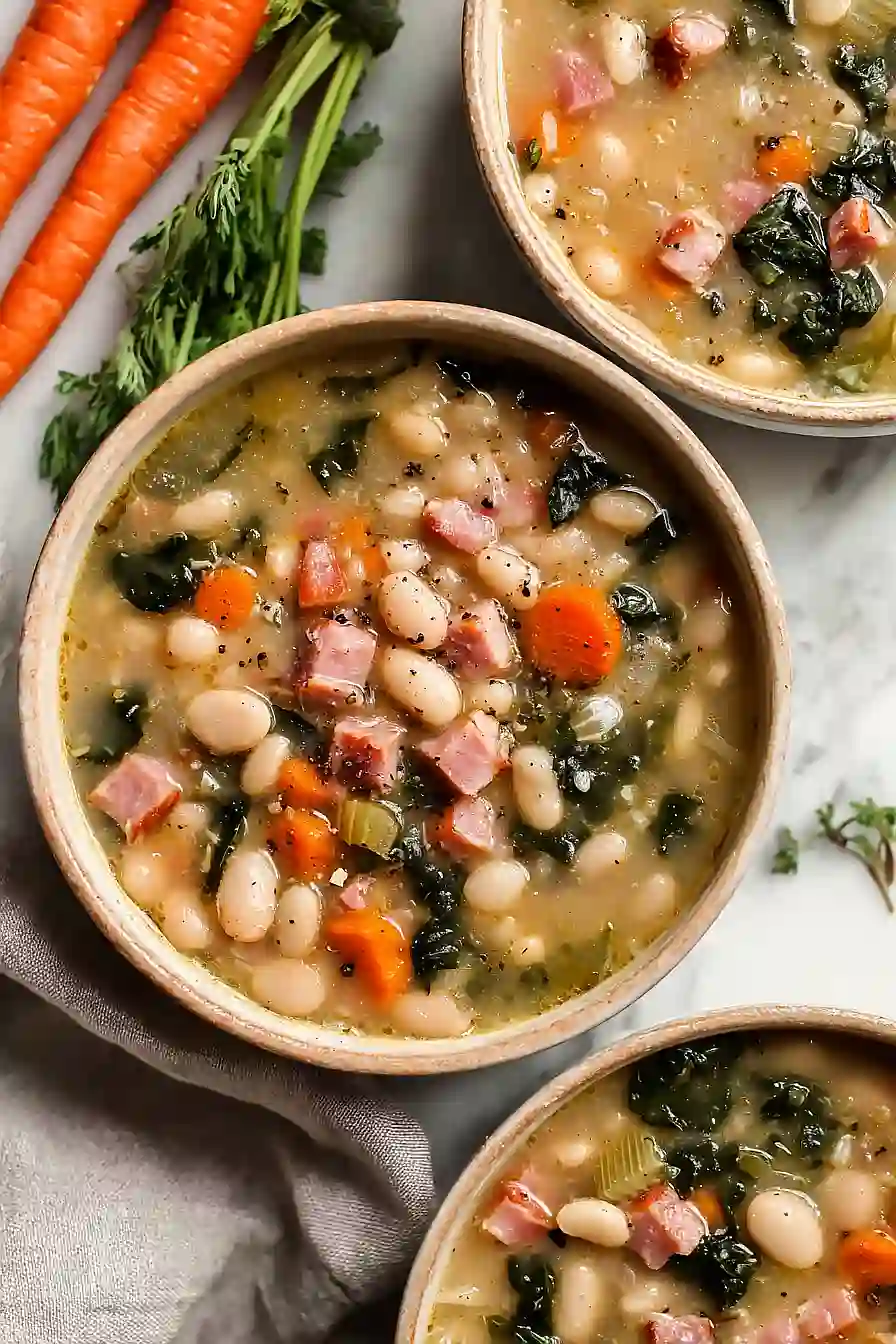 ham and bean soup with vegetables