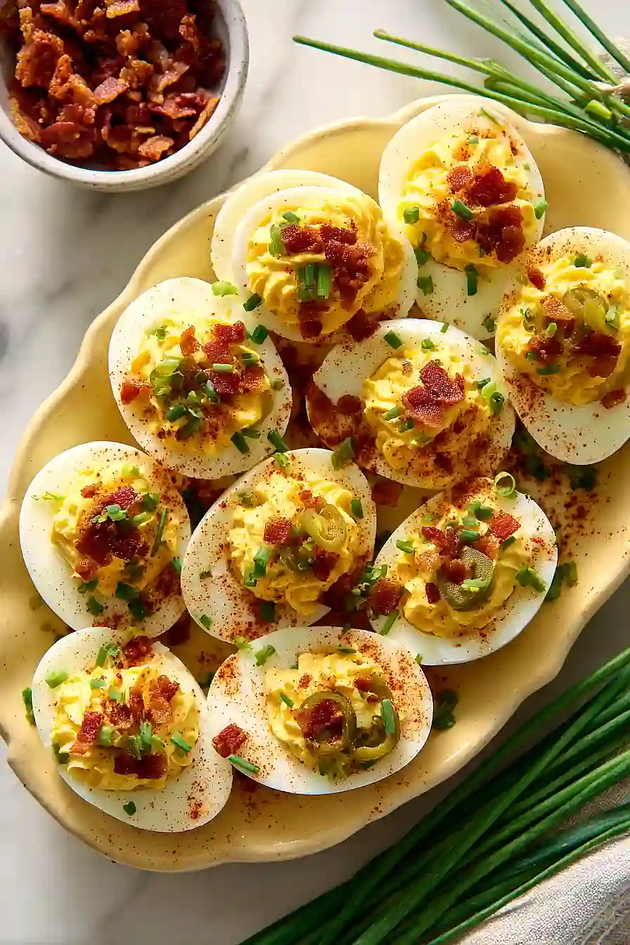 loaded deviled eggs