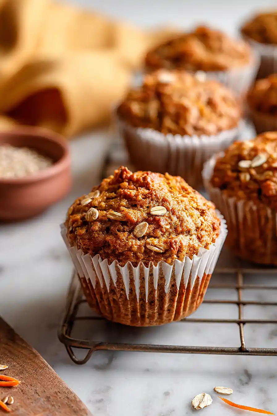 Blender Oatmeal Carrot Apple Muffins