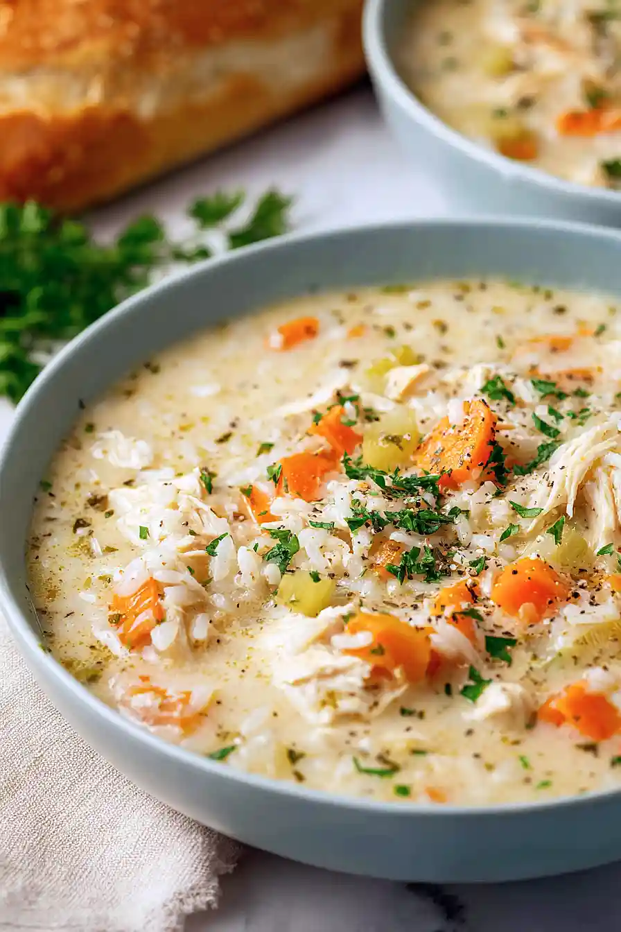 Crack Chicken Rice Soup