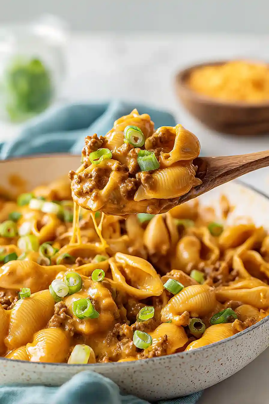 One-Pot Cheeseburger Pasta