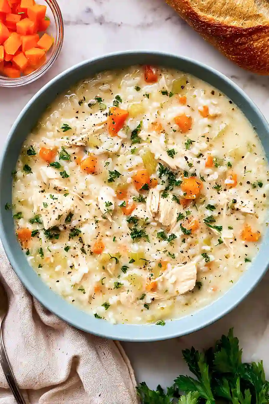 Crack Chicken Rice Soup