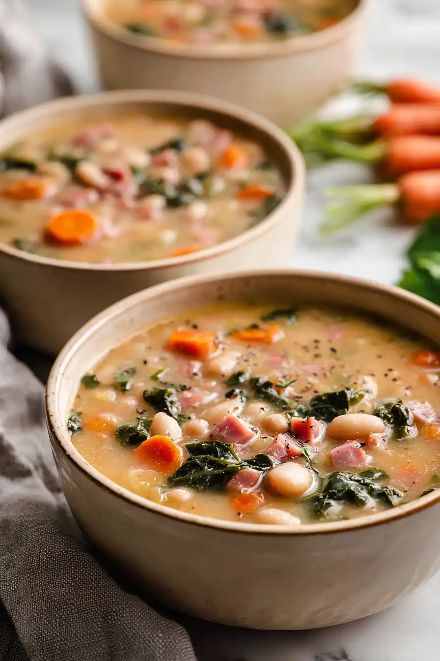 ham and bean soup with vegetables