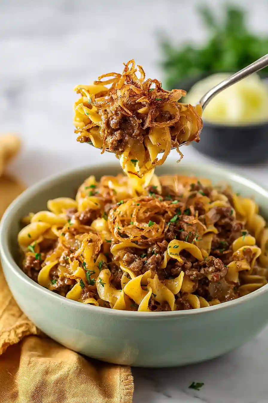 french onion hamburger casserole