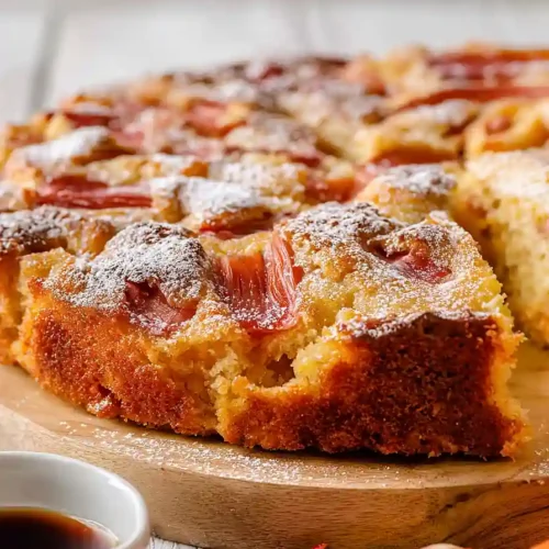 rhubarb and vanilla cake