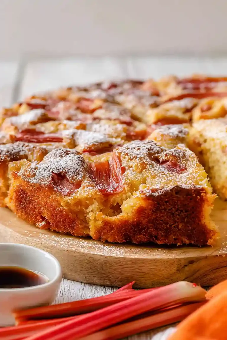 rhubarb and vanilla cake