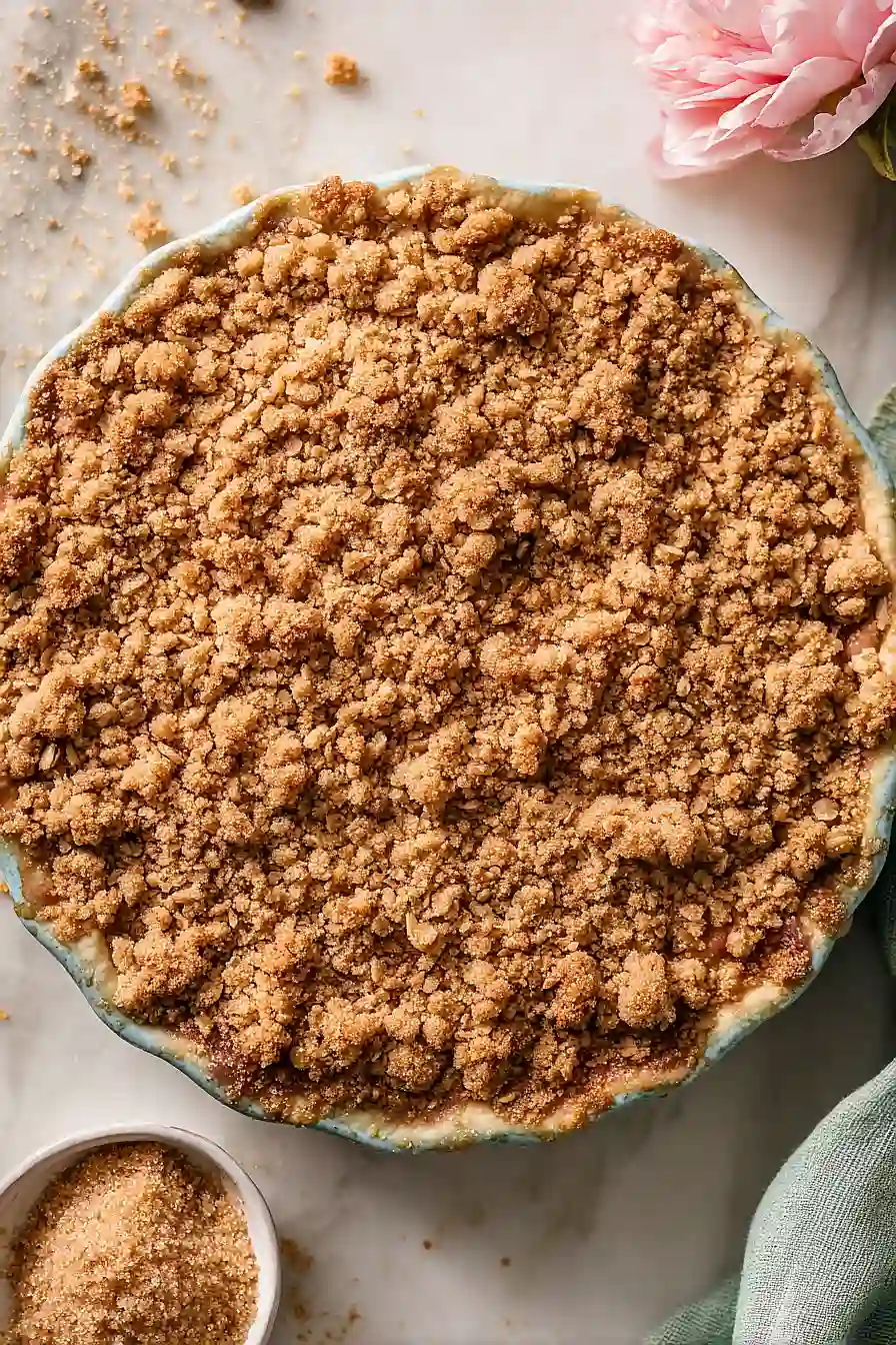 rhubarb crisp pie