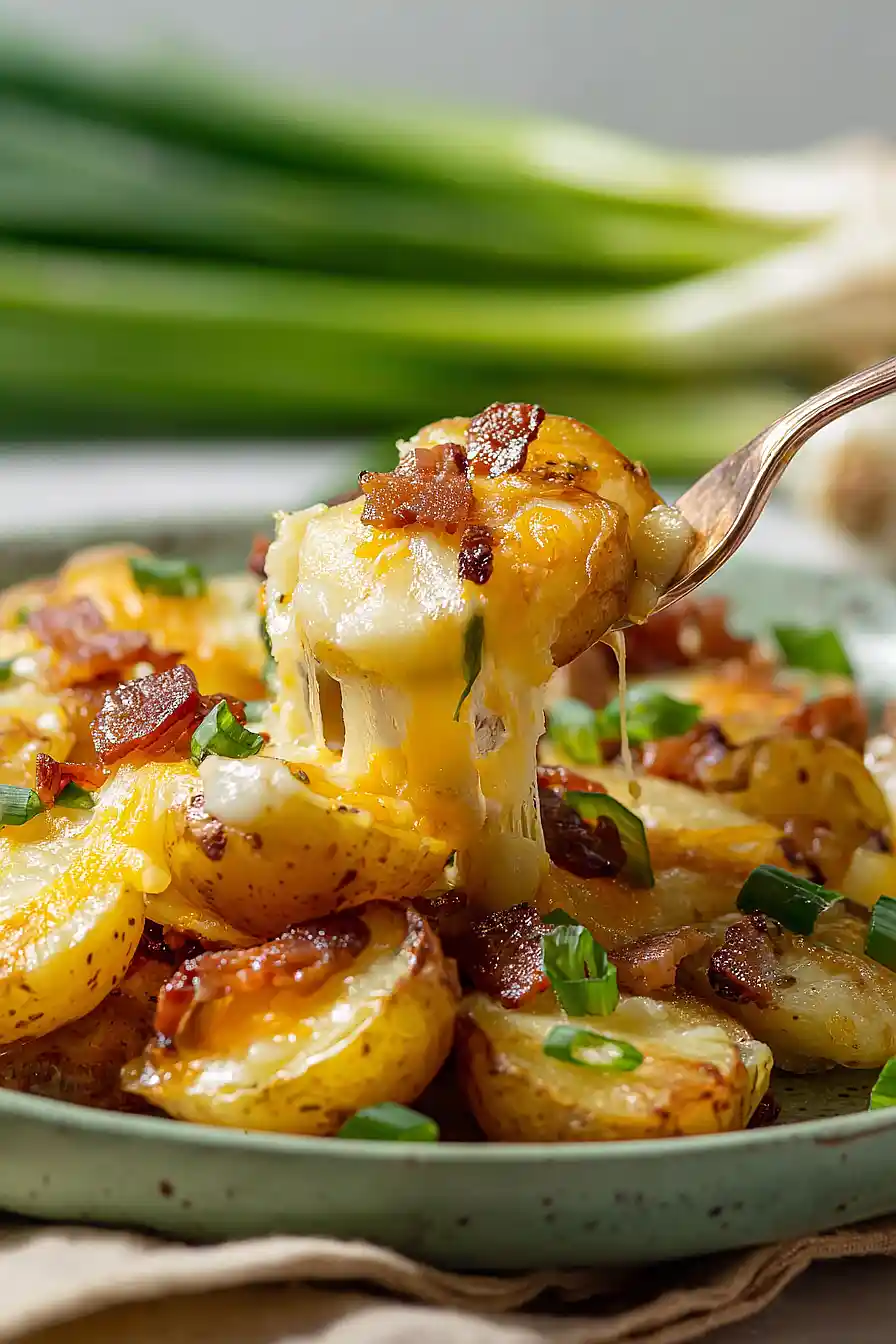 cheesy grilled potatoes with bacon