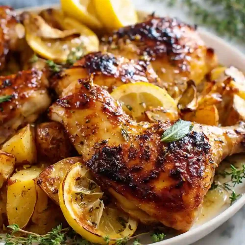 lemon chicken and potatoes