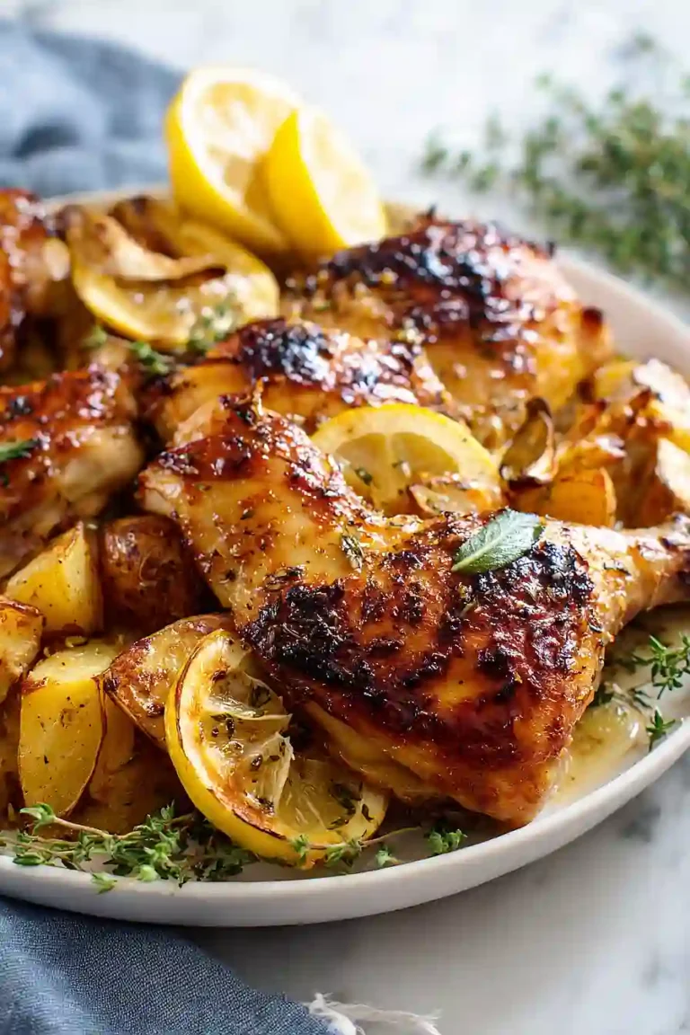 lemon chicken and potatoes