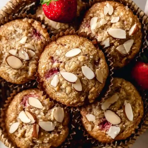 paleo strawberry rhubarb muffins