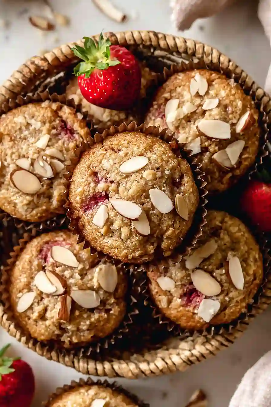 paleo strawberry rhubarb muffins