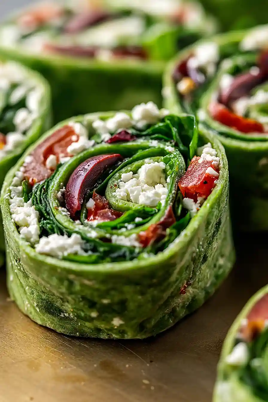 greek salad pinwheels
